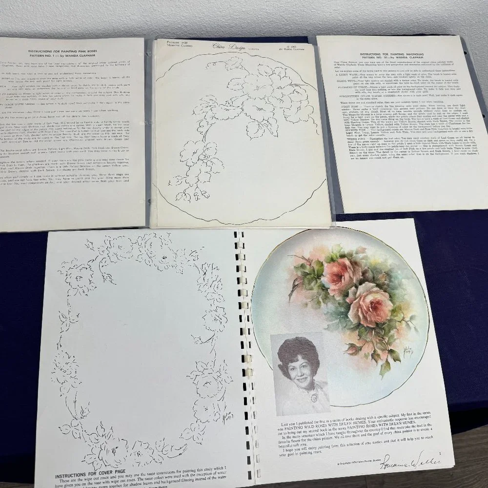 Vintage Painted Plate and  Drawings patterns China Design